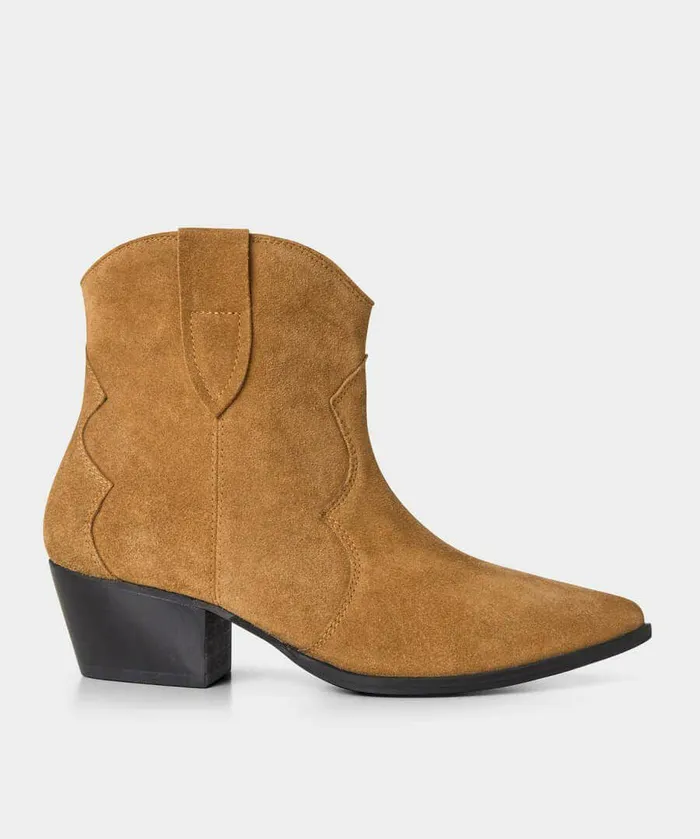Women Joe Browns Katy Freeway Suede Western Boots Tan
