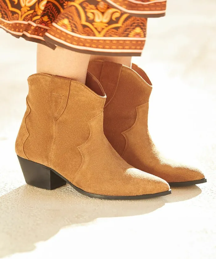 Women Joe Browns Katy Freeway Suede Western Boots Tan Women Joe Browns Katy Freeway Suede Western Boots Tan