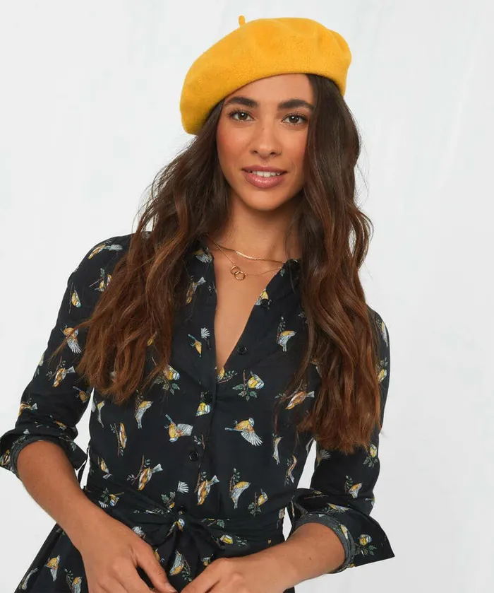 Women Joe Browns Lille City Wool Beret Rusthot Pinkmustard Women Joe Browns Lille City Wool Beret Rusthot Pinkmustard