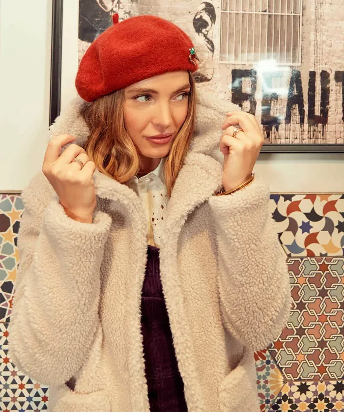 Women Joe Browns Lille City Wool Beret Rusthot Pinkmustard Women Joe Browns Lille City Wool Beret Rusthot Pinkmustard