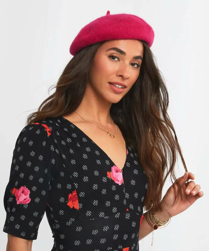 Women Joe Browns Lille City Wool Beret Rusthot Pinkmustard Women Joe Browns Lille City Wool Beret Rusthot Pinkmustard