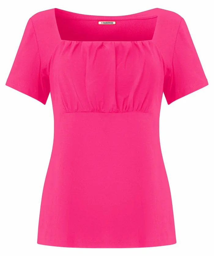 Women Joe Browns Minnie Ruched Front Jersey Top Navypink Women Joe Browns Minnie Ruched Front Jersey Top Navypink
