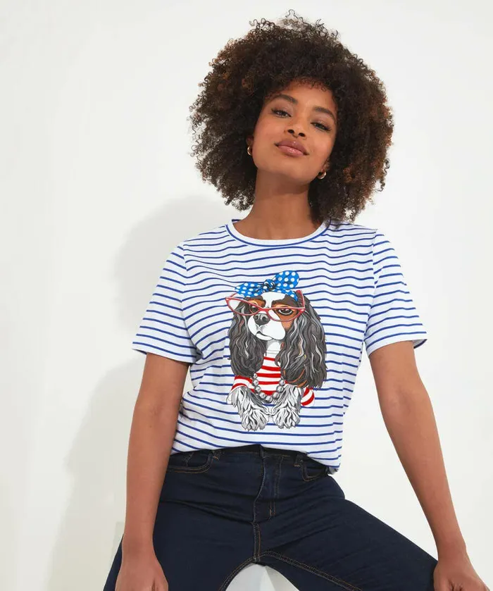 Women Joe Browns Ooh La La Graphic Tee Blue