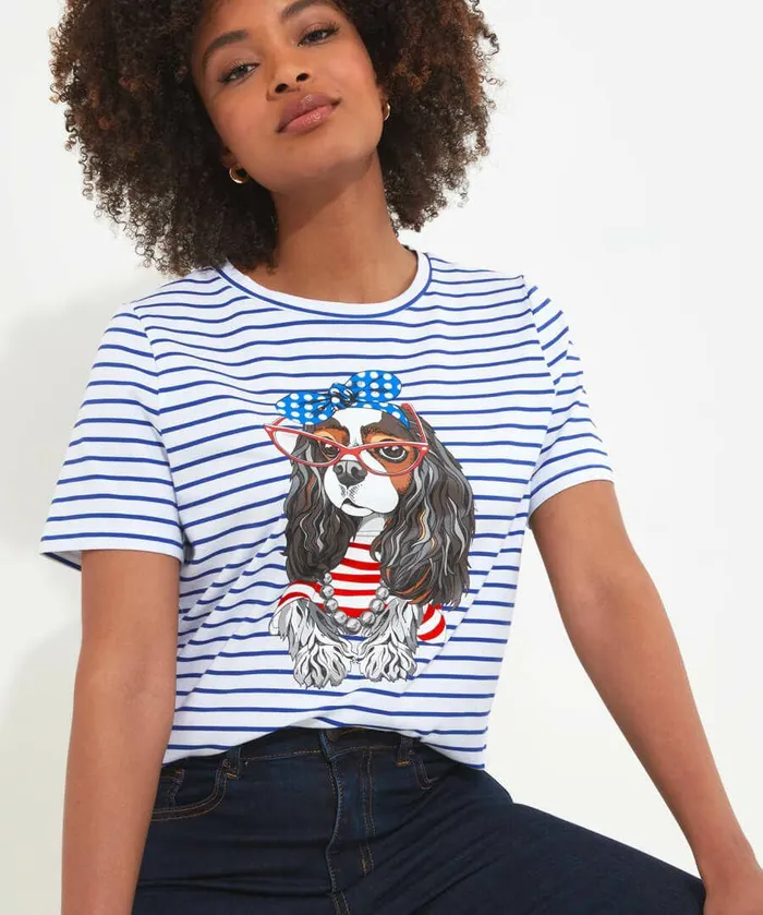 Women Joe Browns Ooh La La Graphic Tee Blue Women Joe Browns Ooh La La Graphic Tee Blue