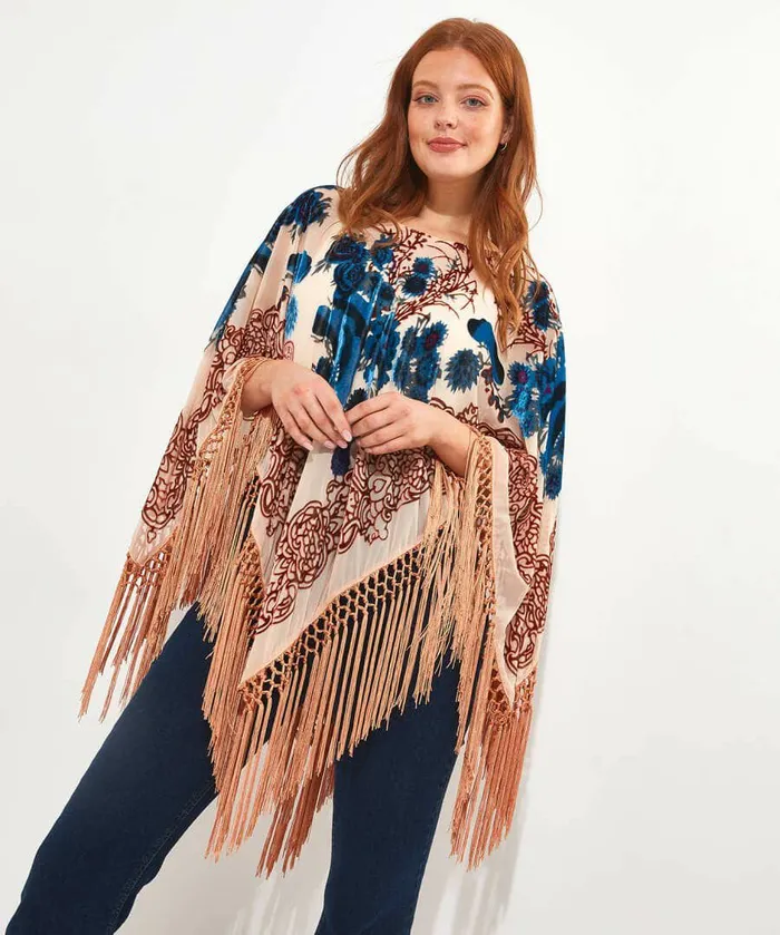 Women Joe Browns Paradise Lost Devore Poncho Multi Women Joe Browns Paradise Lost Devore Poncho Multi