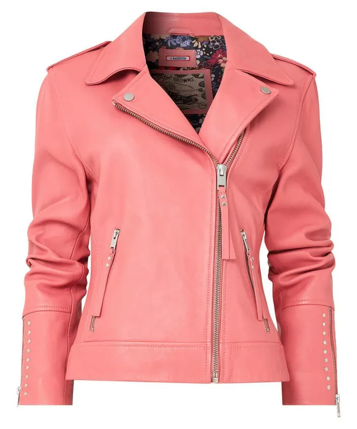 Women Joe Browns Rosalie Leather Jacket Rose Women Joe Browns Rosalie Leather Jacket Rose