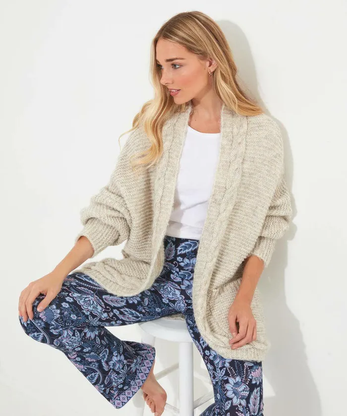 Women Joe Browns Sloe Joes Super Cosy Slouch Cardigan Oatmeal