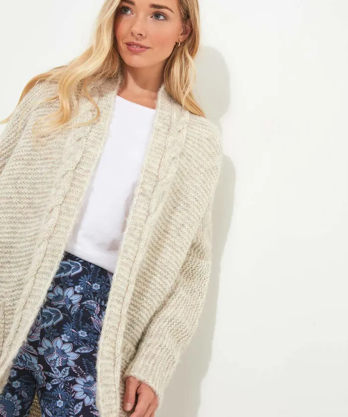 Women Joe Browns Sloe Joes Super Cosy Slouch Cardigan Oatmeal Women Joe Browns Sloe Joes Super Cosy Slouch Cardigan Oatmeal