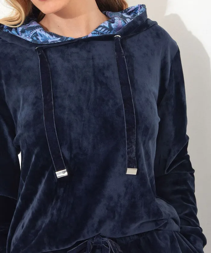Women Joe Browns Sloe Joes Velour Hoody Midnight Women Joe Browns Sloe Joes Velour Hoody Midnight