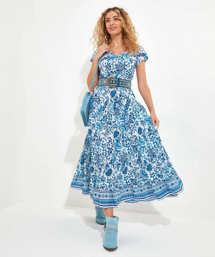 Women Joe Browns Summer Days Crinkle Dress Blue