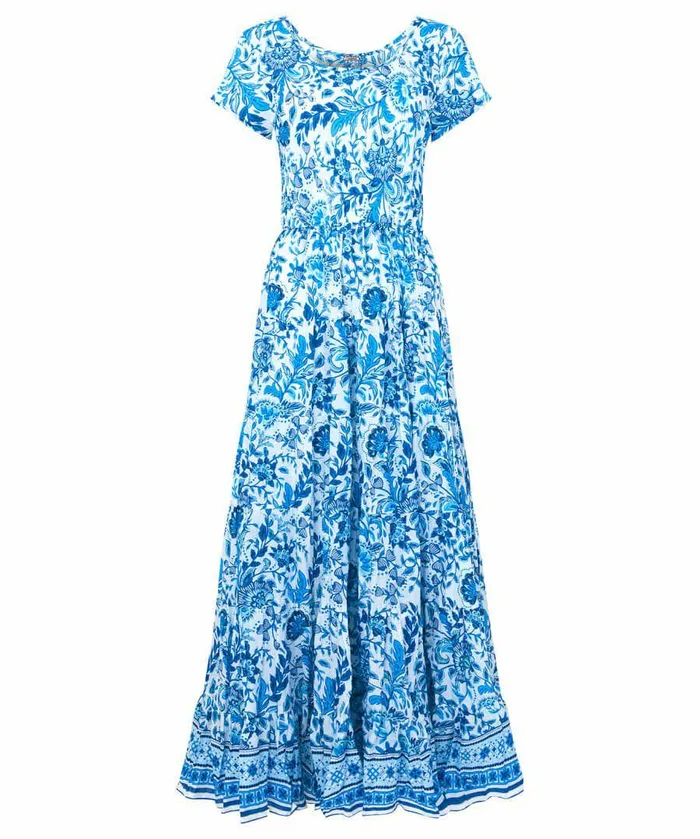 Women Joe Browns Summer Days Crinkle Dress Blue Women Joe Browns Summer Days Crinkle Dress Blue