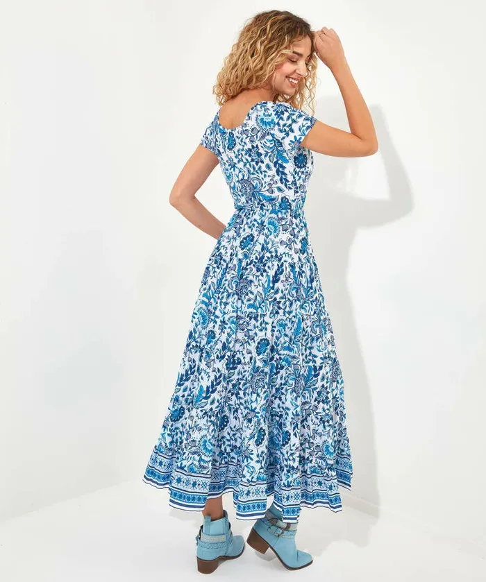Women Joe Browns Summer Days Crinkle Dress Blue Women Joe Browns Summer Days Crinkle Dress Blue