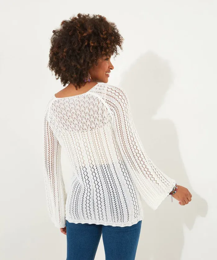 Women Joe Browns Tallulah Textured Summer Knit Jumper White Women Joe Browns Tallulah Textured Summer Knit Jumper White