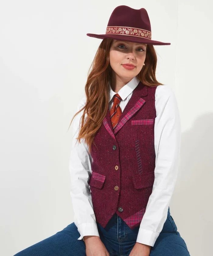 Women Joe Browns Ultimate Classic Waistcoat Berry