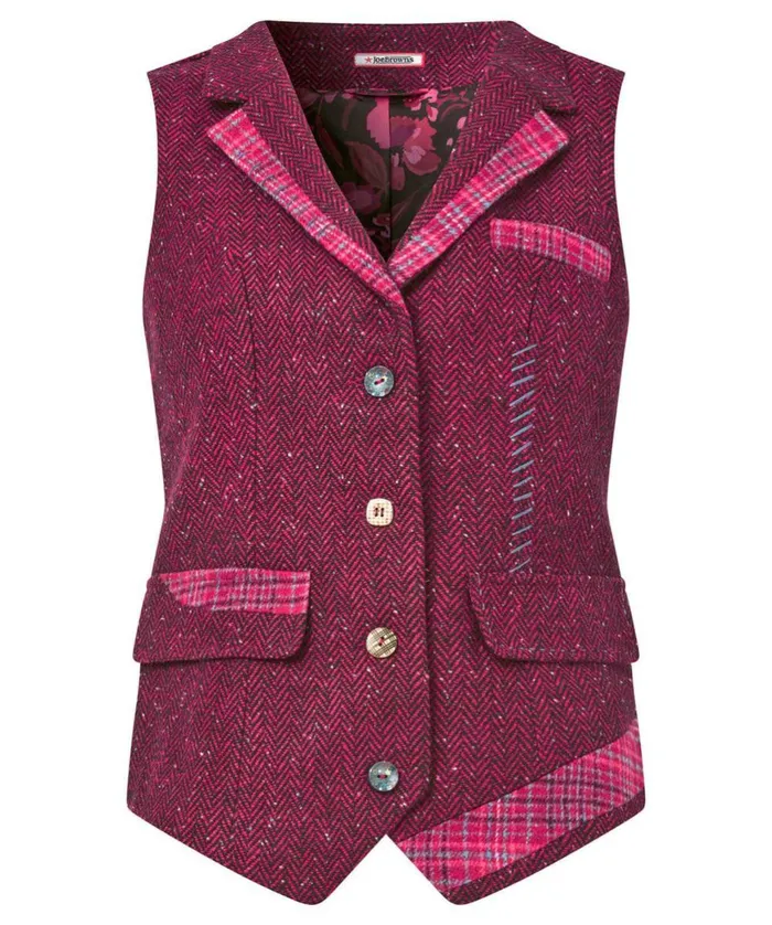 Women Joe Browns Ultimate Classic Waistcoat Berry Women Joe Browns Ultimate Classic Waistcoat Berry