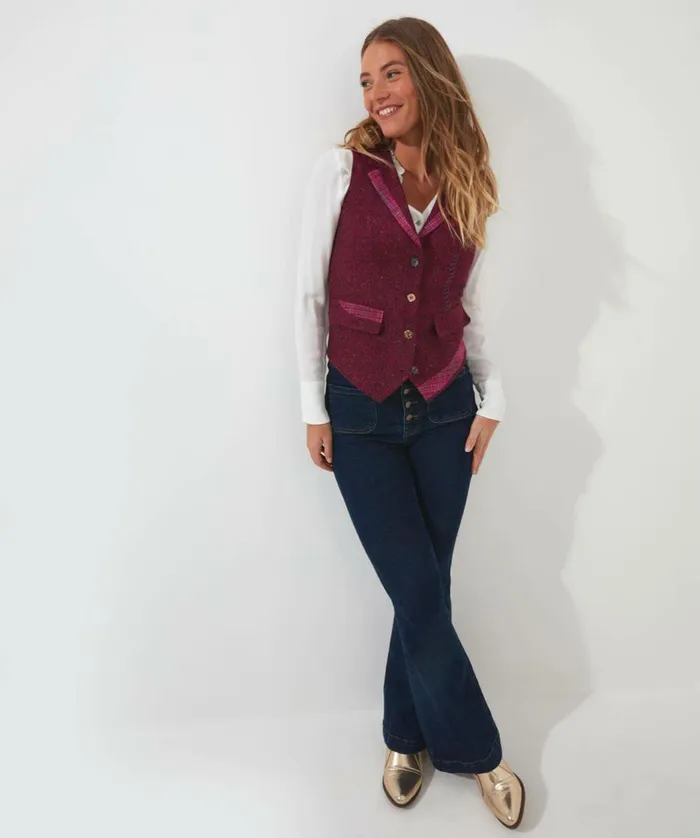 Women Joe Browns Ultimate Classic Waistcoat Berry Women Joe Browns Ultimate Classic Waistcoat Berry