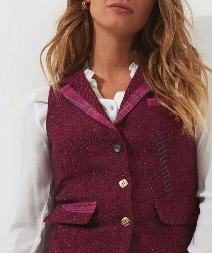 Women Joe Browns Ultimate Classic Waistcoat Berry Women Joe Browns Ultimate Classic Waistcoat Berry
