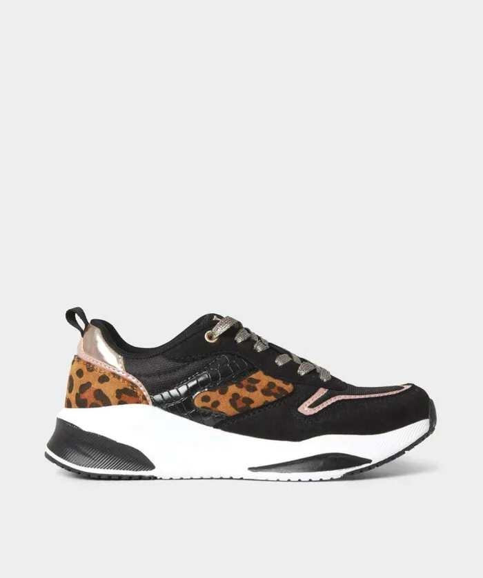 Women Joe Browns Wild Side Chunky Trainers Black Multi