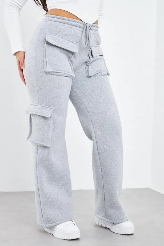 Women Jogging Gris Poches Grey Brentiny Paris White Tops