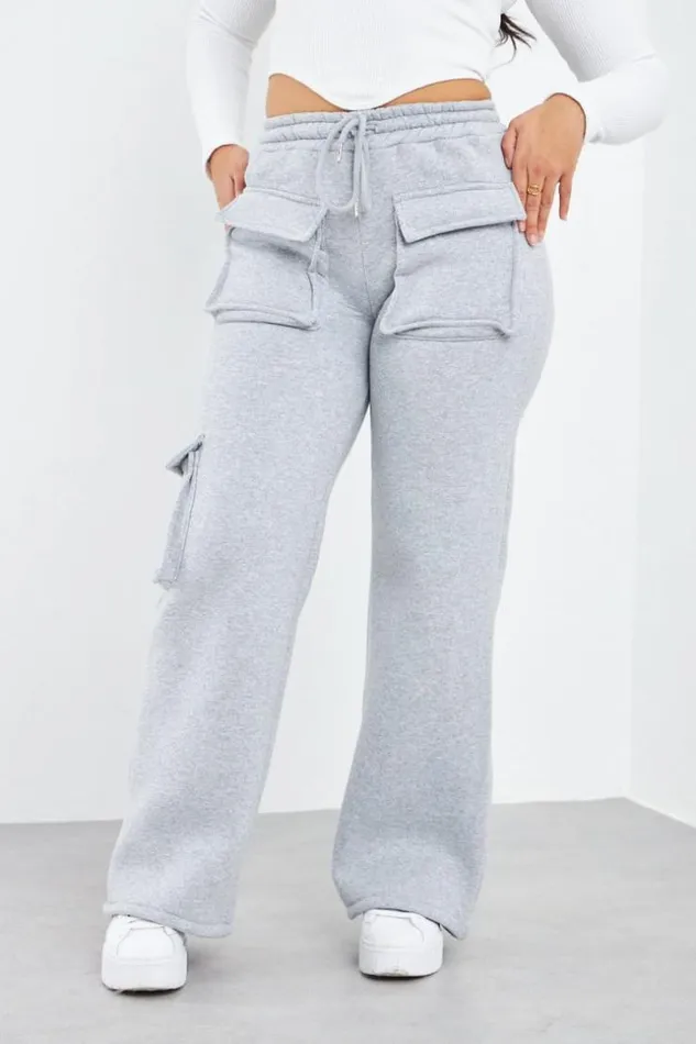 Women Jogging Gris Poches Grey Brentiny Paris White Tops