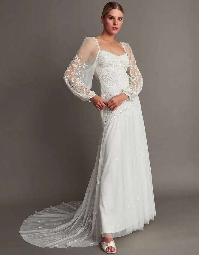 Women Josette Embellished Bridal Dress Ivory Monsoon Dresses