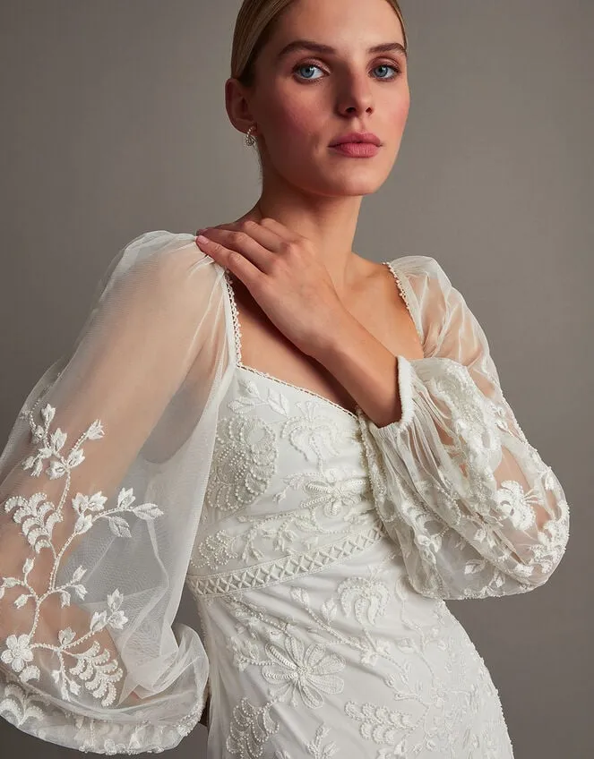 Women Josette Embellished Bridal Dress Ivory Monsoon Dresses