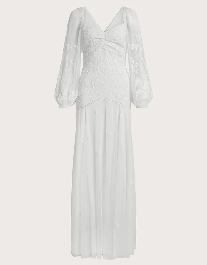 Women Josette Embellished Bridal Dress Ivory Monsoon Dresses