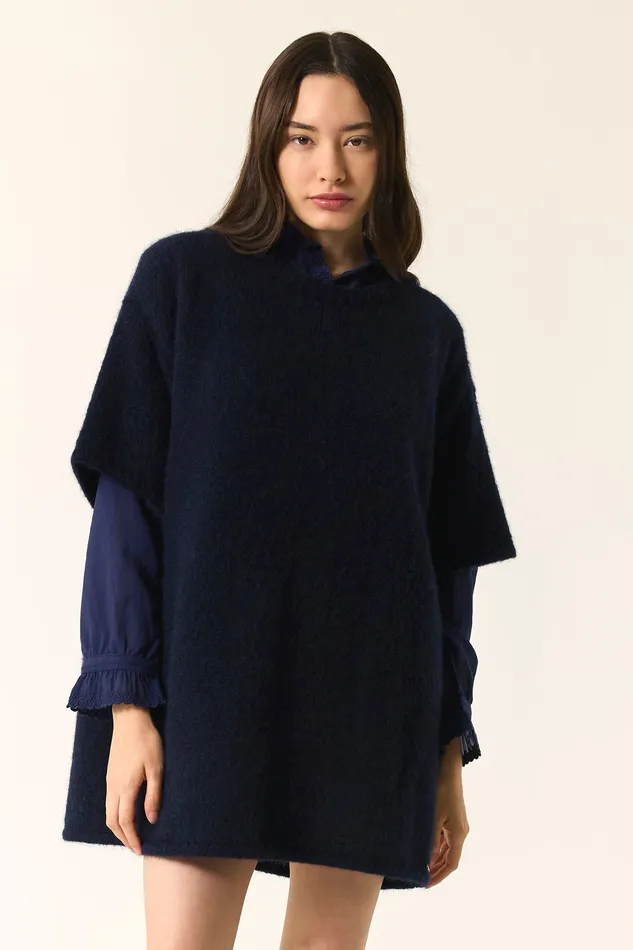 Women Jumper Anatole Marine Pull Alpaga Superfine Bleu Marine Des Petits Hauts Jumpers and Cardigans Women Jumper Anatole Marine Pull Alpaga Superfine Bleu Marine Des Petits Hauts Jumpers and Cardigans