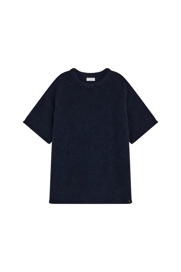 Women Jumper Anatole Marine Pull Alpaga Superfine Bleu Marine Des Petits Hauts Jumpers and Cardigans