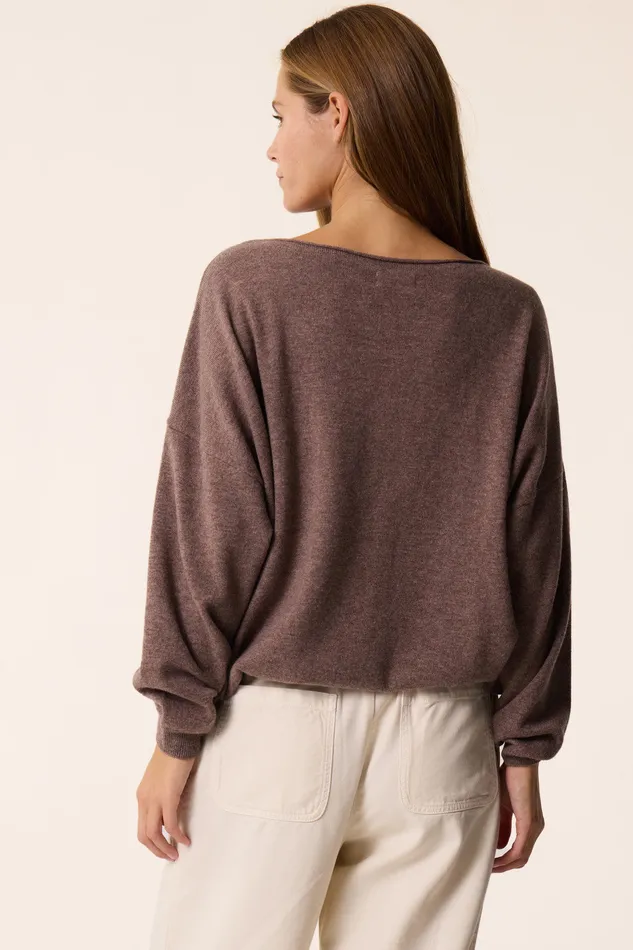 Women Jumper Aragone Galet Pull Laine Mrinos Gris Des Petits Hauts Jumpers and Cardigans