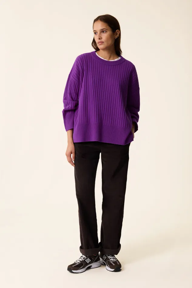 Women Jumper Aristou Violette Pull Laine Mrinos Violet Des Petits Hauts Jumpers and Cardigans Women Jumper Aristou Violette Pull Laine Mrinos Violet Des Petits Hauts Jumpers and Cardigans