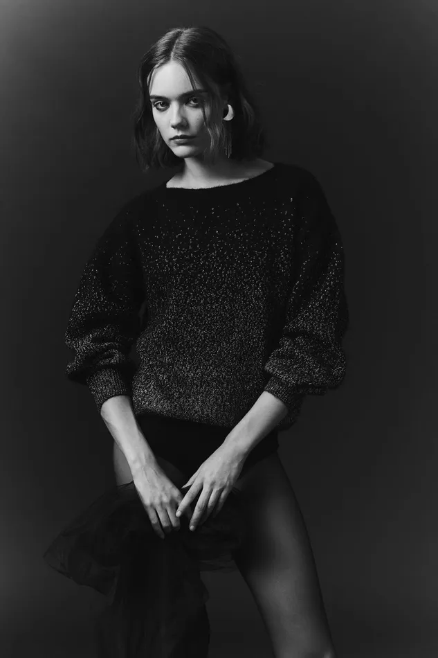 Women Jumper Baya Noir Pull En Maille Laine Et Mohair Avec Fil Lurex Des Petits Hauts Jumpers and Cardigans