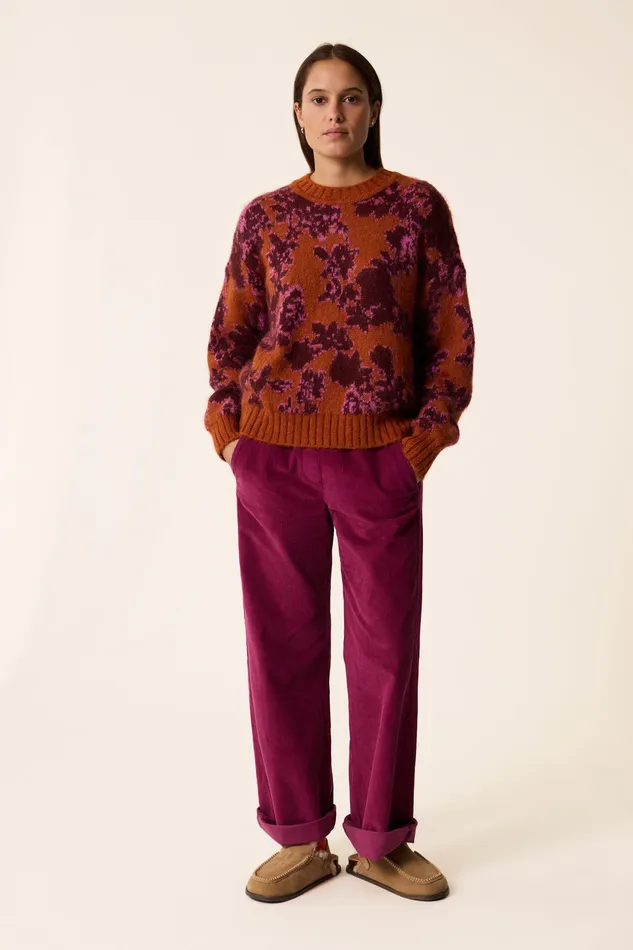 Women Jumper Begonia Flower Pull Mohair Multicolore Des Petits Hauts Jumpers and Cardigans