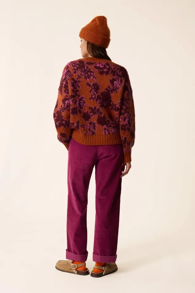 Women Jumper Begonia Flower Pull Mohair Multicolore Des Petits Hauts Jumpers and Cardigans