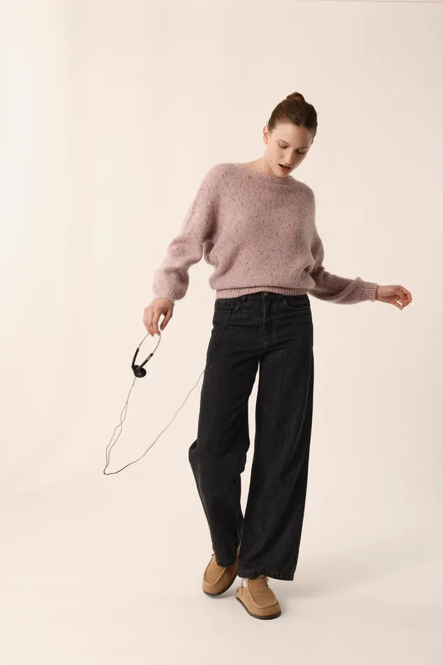 Women Jumper Cesar Boutonne Quartz Pull Alpaga Rose Des Petits Hauts Jumpers and Cardigans
