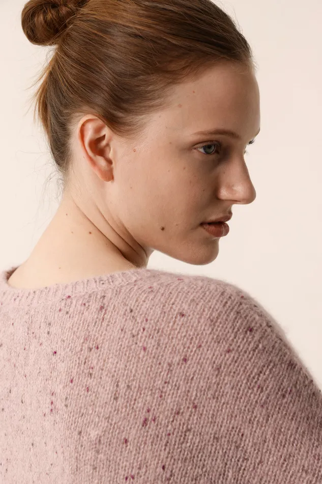 Women Jumper Cesar Boutonne Quartz Pull Alpaga Rose Des Petits Hauts Jumpers and Cardigans