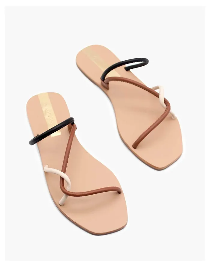 Women KAANAS IRIA STRAPPY NAKED SANDAL Natural Madewell Sandals