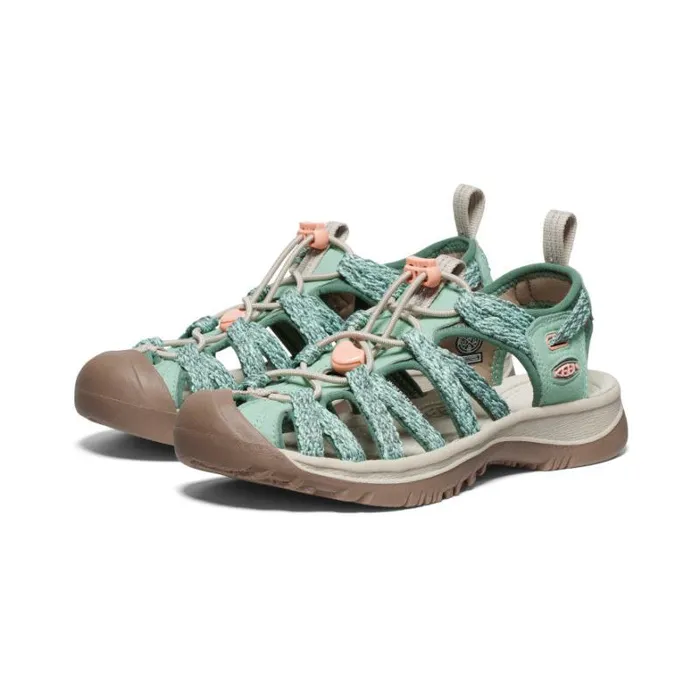 Women KEEN Casual Whisper Granite GreenPeach Parfait Closed Toe Sandal Women KEEN Casual Whisper Granite GreenPeach Parfait Closed Toe Sandal