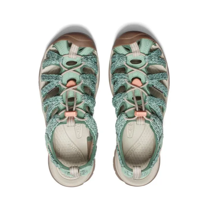 Women KEEN Casual Whisper Granite GreenPeach Parfait Closed Toe Sandal Women KEEN Casual Whisper Granite GreenPeach Parfait Closed Toe Sandal