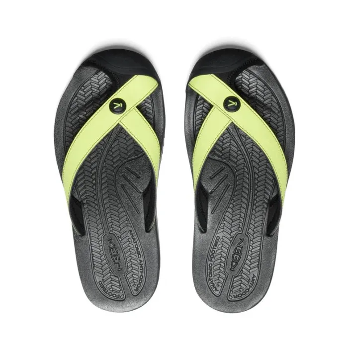 Women KEEN Sandals Barbados Daiquiri GreenBlack Leather FlipFlop Women KEEN Sandals Barbados Daiquiri GreenBlack Leather FlipFlop