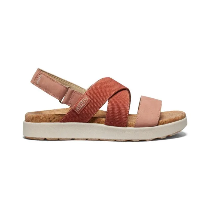 Women KEEN Sandals Elle Criss Cross Baked ClayCork Sandal