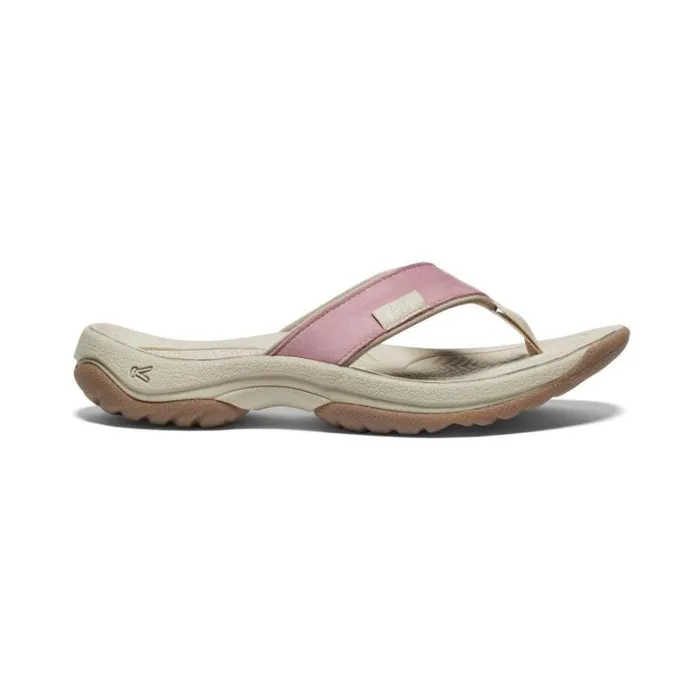 Women KEEN Sandals Kona Flip Nostalgia RosePlaza Taupe Leather FlipFlop