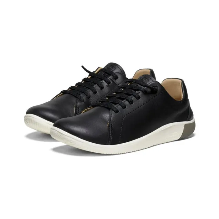 Women KEEN Shoes Black Leather Sneakers 8211 KNX Lace Women KEEN Shoes Black Leather Sneakers 8211 KNX Lace