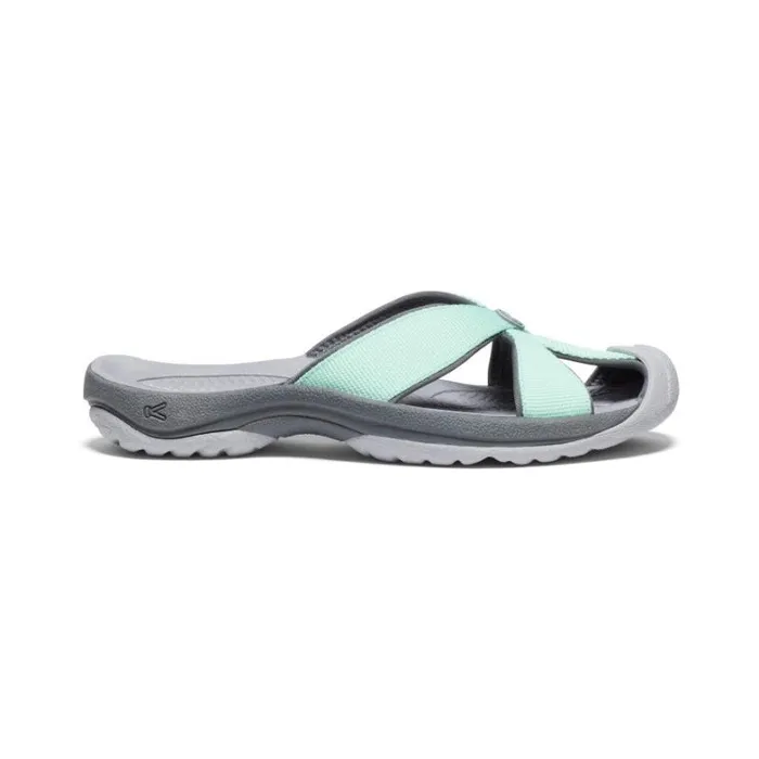 Women KEEN SlipOns Bali LichenSteel Grey Leather FlipFlop