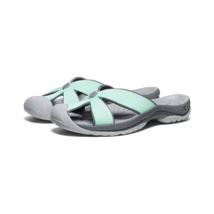 Women KEEN SlipOns Bali LichenSteel Grey Leather FlipFlop Women KEEN SlipOns Bali LichenSteel Grey Leather FlipFlop