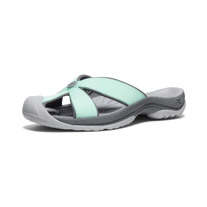Women KEEN SlipOns Bali LichenSteel Grey Leather FlipFlop Women KEEN SlipOns Bali LichenSteel Grey Leather FlipFlop