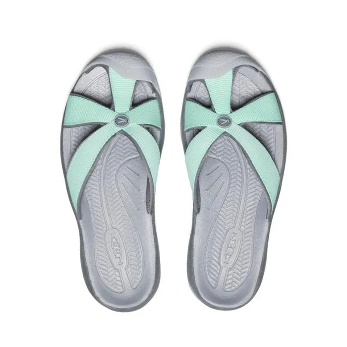 Women KEEN SlipOns Bali LichenSteel Grey Leather FlipFlop Women KEEN SlipOns Bali LichenSteel Grey Leather FlipFlop