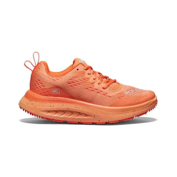 Women KEEN Walk WK400 Tangerine Leather Walking Shoe