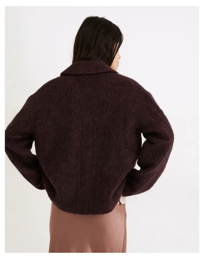 Women Kenwick Jacket In Mlange Rusted Burgundy Melange Madewell Jackets Women Kenwick Jacket In Mlange Rusted Burgundy Melange Madewell Jackets