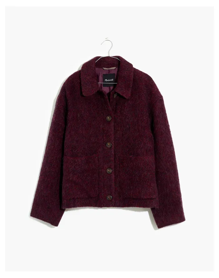 Women Kenwick Jacket In Mlange Rusted Burgundy Melange Madewell Jackets Women Kenwick Jacket In Mlange Rusted Burgundy Melange Madewell Jackets